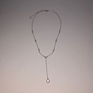 Silver Neklace With Little Clear Jewels